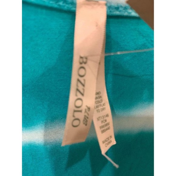 NWT Bozzolo teal and white tie dye tank top, small (bin A) - Picture 4 of 6